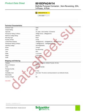 8910DPA24V14 datasheet  